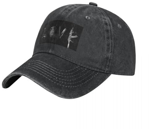 OOAXBEED Basecap Liebe Waffen - Pistolen Granate Cowboyhut Fischerhut Militärische Taktische Kappe Papa Hut Herren Damen