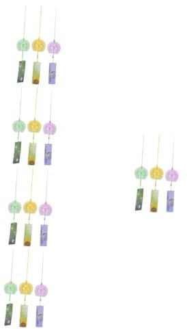 MAGICLULU 5 Sätze Japanische Windspiele Aus Buntglas Globen Schwimmbad Windspiele, Solarleuchte Für Den Außenbereich, Led Solarlaternen Im Freien Lichterketten Im Freien Papier 3 Stück * 5