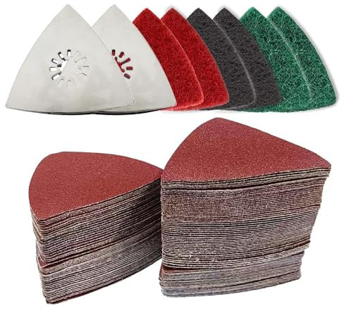 NEFLUM Ensemble De Papier De Verre Triangle 80x80x80 Mm