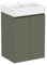 Baikal Mueble de Baño Mini. Mueble MONTADO. 2 Puertas Suspendido con Lavabo. Armario de Baño. Lavabo Ceramico. 45cm Verde Musgo.