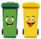 Peacoblue Wheelie Bin Stickers 2 Sheets Funny Expressions Sticky Dustbin Stickers Decals, 15in x 32in Waterproof Self Adhesive Large Decal for Trash Cans Bins Driveway Garden Outdoor Indoor Decoration