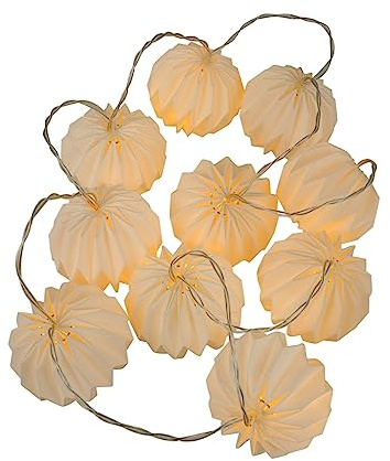 Cabilock 3 Stück LED Lichterkette Kleine Papier Kürbis Laternen Warmweißes Festival Licht Batterielose Dekoration für Halloween Geburtstag Hochzeit Stimmungsvolle Partybeleuchtung