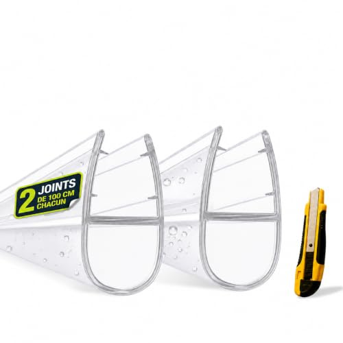 Goma para mampara de ducha 2M,Pack 2X1M Junta mampara ducha en PVC transparente para cristales de 6-8mm, instalación sin fugas y corte sencillo, con diseño elegante ideal para baños modernos, MODELO A