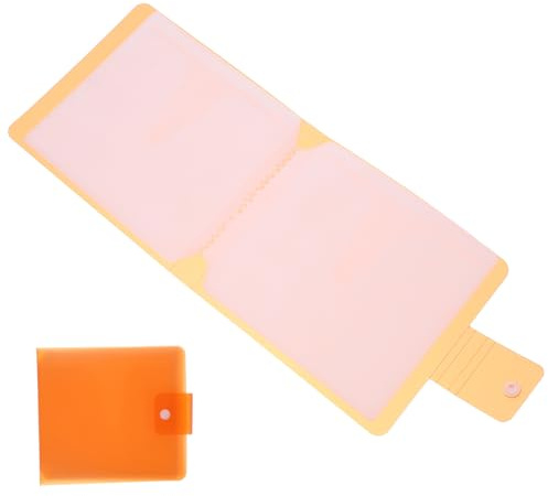 COLLBATH Custodia Porta CD e Dvd Arancione Slot Organizer Anti-graffio in Non Resistente per Auto Casa e Viaggio