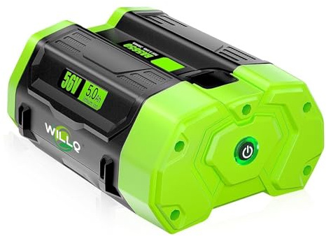 WILLQ 56V 4Ah 5Ah Ersatzakku, 56-Volt-Lithium-Ionen-Akku mit LED-Anzeige für Elektrowerkzeuge, Notstromversorgung,54v5ah