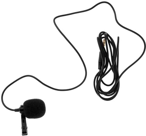 Zerodeko Ansteckmikrofon Lavalier Omnidirektional 1, 5m, 1 Satz Schwarz | Kunststoff und Legierungsausführung, Geräuschreduzierung, Plug And Play, für Innen und Außeneinsatz