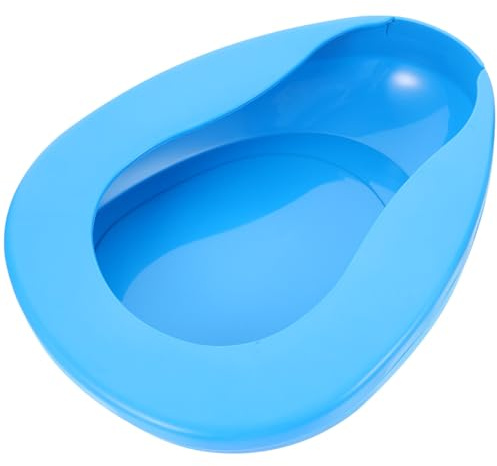 Générique Pot de Chambre Large pour Personnes Alitées, Bassin de Lit Fendu pour Recueillir L'Urine, Accessoire d'Hygiène pour Soins à Domicile et Hospitaliers