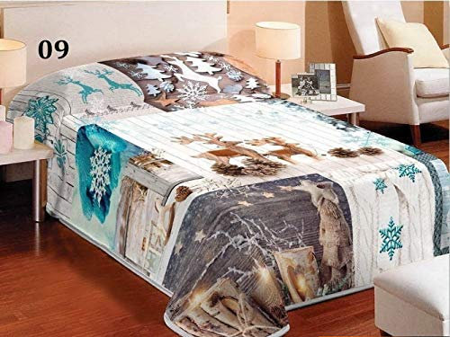 Kuscheldecke Tagesdecke Wohndecke Plaid mit 3D-Effekt Patchwork-Design 155x200cm (Nr.09)