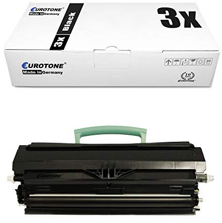 3X Eurotone Toner für kompatibel für Lexmark X 203 204 N ersetzt 00X203A11G Schwarz Black