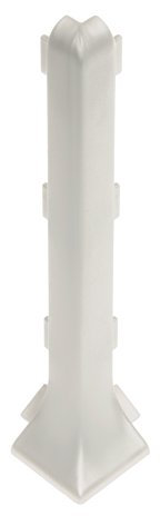 DQ-PP 1 pc PCV Angle extérieur pour plinthe 100mm, Couleur Argent