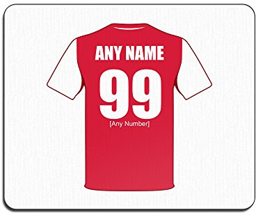 Personalisiertes Geschenk – Arsenal-Mauspad (Fußballclub-Design, Farboptionen) – jeder Name/Nachricht auf Ihrem einzigartigen Pad-Mauspad – The Gunners
