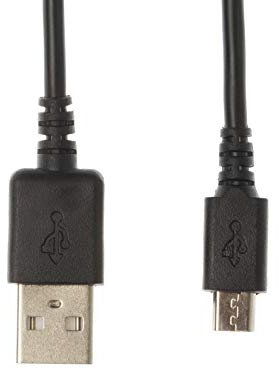 Kingfisher Technology - 2m Black USB Charger Charging Power Cable Lead Adaptor (22AWG) Compatible with Bluedio UFO Bluetooth Headphones