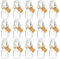 BLUE PANDA Mini Glass Favour Bottle with White Swing Top (Set of 15) - Jute Rope and 25 Mini Kraft Paper Tags for Labeling Included - 60 ml (2 oz)