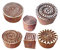 Royal Kraft Stoff Holz Stempel Indisch Swirl Runden Muster Druck Blöcke (Set von 6)