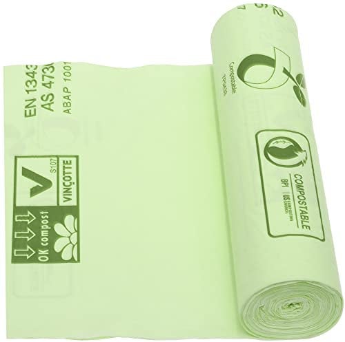 Alina 240L Compostable Wheeled Bin Liner/Garden Waste Compost Sack/Wheelie Bin Bag/Biodegradable Green 240 Litre Sack Composting Guide (10 bags)