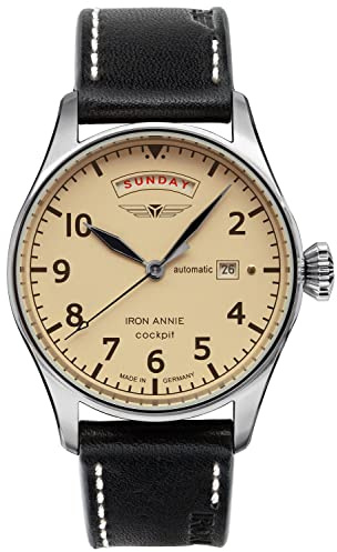 Iron Annie Cockpit Herren Uhr analog Automatik mit Leder Armband 5164-5