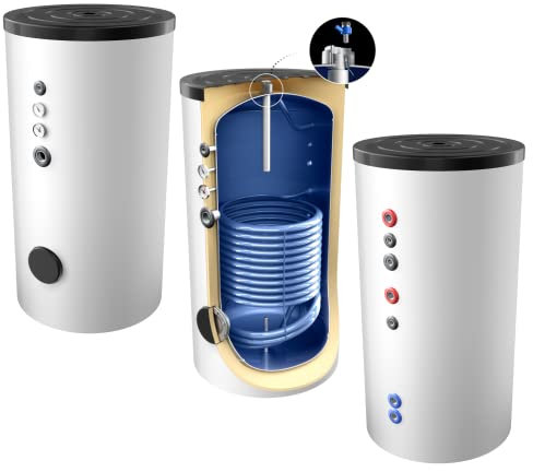 Neue Generation 400 Liter Solarspeicher, Warmwasserspeicher mit 1 elliptischen Wärmetauscher