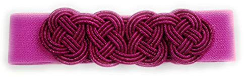 BRANDELIA Cinturones elásticos fiesta mujer cinturón estilo cordón de seda para vestidos, pantalones y faldas, nu.fucsia