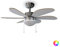 Cecotec Ventilador de Techo con Luz EnergySilence Aero 350. 50 W, Bajo consumo, 81 cm de Diámetro, 6 Aspas Reversibles, 3 Velocidades, Función Invierno, Acabado en blanco/madera