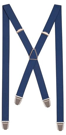 Pierrot Dünne Hosenträger für Männer Made in Germany/Frankreich - Starker Gummizug & 4 Extra Starke X-Clips - Verstellbare Länge bis zu 130cm - Garantie auf Lebenszeit - 100% DEUTSCH & FRANZÖSISCH