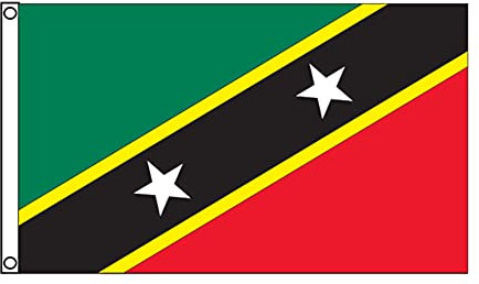 Stormflag St. Kitts und Nevis Flagge (90cmx150cm) Polyester Pongee 95g mit Doppelnadel genäht.