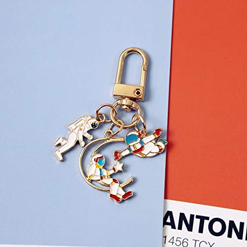 JLZK Bonito Estrela Lua Coelho Poker Metal Chaveiro Chaveiro Anel Carro Pingente Charme Acessórios