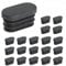 LEZED Embouts en Plastique pour Tubes Pieds de Meubles Embouts Ovales pour Pieds de Chaise en Plastique Bouchon pour Tuyau Ovale pour Pieds de Meuble Trampoline Armoire Chaise 20 pièces (16x34mm)