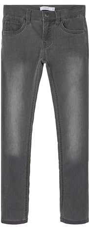 NAME IT Mädchen Nkmtheo Xslim Swe Jeans 3113-th Noos Hose, Medium Grey Denim, 110 EU