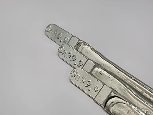 Reinzinn Stangen Sn99,9 Lötstangen 1kg-100g Dreikant Stab, Lebensmittelzinn (1000)