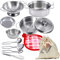 Mini Küche Lebensmittel Kochen Zubehör,Edelstahl Pretend Kochutensilien Kochgeschirr Set Spielzeug Montessori Küche,Topf Sets für Kinder,Kleinkind Töpfe und Pfannen Spielzeug für Kind (geringe Größe)
