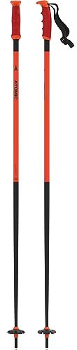 ATOMIC REDSTER Skistöcke - Länge 135 cm - Zuverlässiger 4* Aluminium Skistock - Ergonomischem Griff am Stock - Hochwertige Skistecken für Racer - Stöcke mit 60mm-Pistenteller, Red