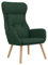 vidaXL Relaxsessel Fernsehsessel TV Sessel Polsterstuhl Relaxstuhl Polstersessel Armsessel Ruhesessel Lesesessel Wohnzimmer Dunkelgrün Stoff