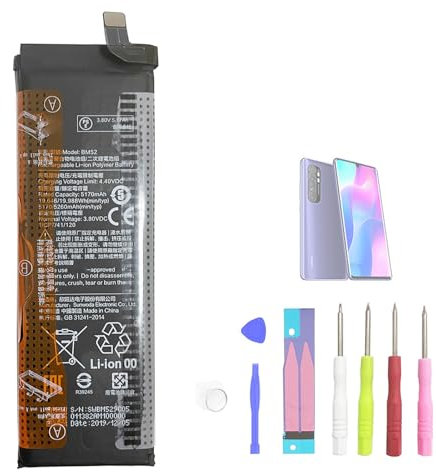Aousavo BM52 ersatz akku Kompatibel mit Xiaomi Mi Note 10 Lite M2002F4LG, M1910F4G Xiaomi Mi Note 10 Pro M1910F4S mit Free Toolkit