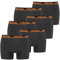 HEAD Herren Basic Boxer Pant Shorts Unterwäsche Unterhose 6 er Pack, Farbe:862 - Dark Shadow, Bekleidungsgröße:M
