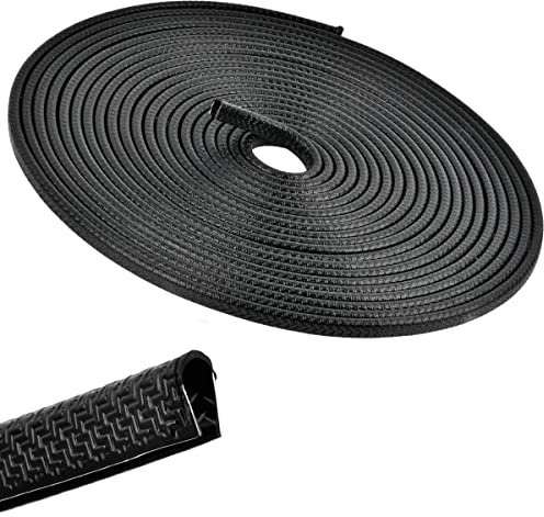 U Shape Car Door Protector, 10M Rubber Seal, PVC with Steel Sheet, Black, Fit Most Cars
