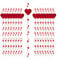 AKH® Lot de 20 pailles en papier avec motif cœur - 20 cm - Rouge et blanc - Pour la Saint Valentin