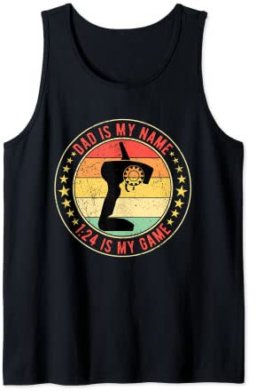 Herren Slotcar Rennen RC Auto Drag Rennen Dad 1:24 Is My Game Tank Top