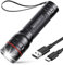 RECHOO Rechargeable Flashlights High Lumens, G1000 Super Bright Flash Light, Small Zoomable Led Flashlight with 3 Lighting Modes, Portable Tactical Flashlights for Camping (Battery Included)