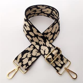 Verstellbarer Taschengurt für Handtaschen 5cm Breit Leopardenmuster Schulterriemen Umhängegurt Taschenriemen Damen Zubehör 80-130cm Schulterriemen für Schultertasche DIY Zubehör für Tasche Khaki