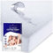 Matratzenschoner aus Frottee, wasserdicht, antiallergisch und langlebig, Polyester-Baumwoll-Matratzenschoner, Doppelbett (140 x 190 + 30 cm), Weiß