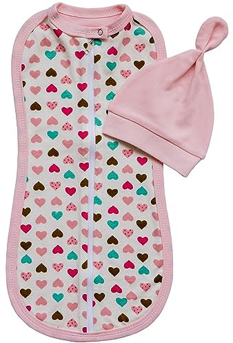 ORSON for® | Babyschlafsack | 100% Bio-Baumwolle | Oeko-Tex | 2,5 TOG | Größe 56/62/68/74/80/86 | Winter Schlafsack (Beige mit Herzen a, 56)