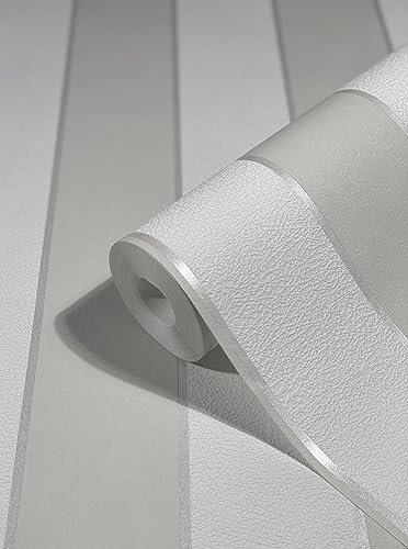 marburg Tapete Weiß Beige Streifen Modern für Wohnzimmer Schlafzimmer Made in Germany 10,05 x 0,53m