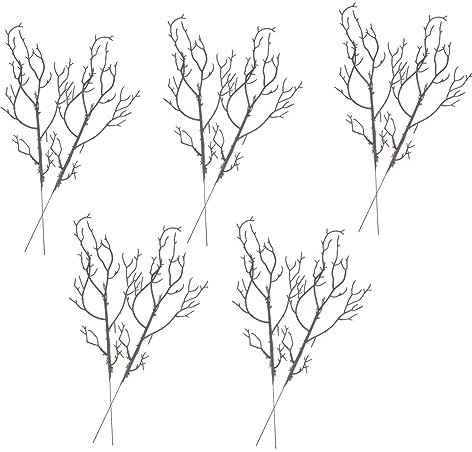 CAXUSD 10 Pezzi Rami Artificiali Neri Fai Da Te Decorazioni Halloween Casa e Giardino Materiali per Interni ed Esterni Ideali per Vasi Bouquet e Scenografie Spaventose