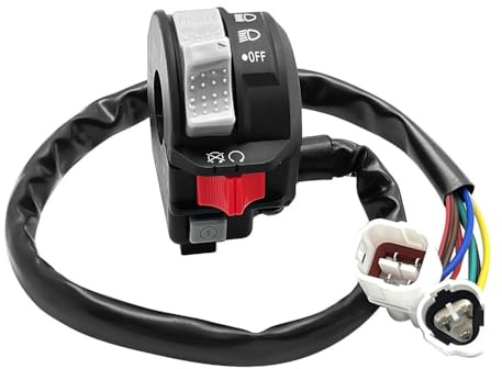 Interruptor manillar izquierdo para Yama-ha YFZ-450 Warrior Raptor Grizzly | para Yama-ha YFZ-450 06-13, Raptor 125 250 08-13, Warrior Wolverine 350 02-05, Grizzly 125 04-13, Bear Tracker 250 02-04