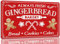 Always Fresh Gingerbread Bakery Blechschild, lustige Weihnachtsschilder, Retro-Weihnachtsmann-Schild, Weihnachtsdekoration, für Zuhause, Café, Geschäft, 20,3 x 30,5 cm