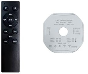 HEPBAK Intelligente Dimm-Stromversorgung, LED-Lampe, Vorschaltgerät, Kristall-Kronleuchter, Treiber, Fernbedienung, 24 V, dreiadrig, zweifarbige Lampe (Color : L Type 1.75A 70W)