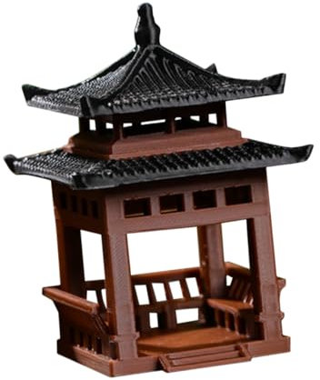 POPETPOP Statue De Pavillon Jardin Zen Pavillon Décor Daquarium Modèle De Pavillon Ornement De Pavillon Ornement De Paysage De Style Chinois