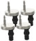 HOMSFOU 2 Ensembles vis de siège de toilette matériel de toilette fixations de charnière de siège de toilette pièces détachées wc kit de fixation pour abattant wc des noisettes charnières