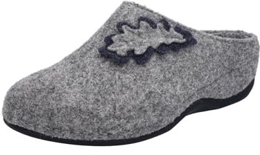 Josef Seibel Damen Pantoffeln Cholet 05,Weite H (Weit),Wechselfußbett,Home-Slipper,House-Slipper,patschen,schlapfen,Indoor,grau,41 EU