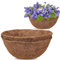 GOTVUGE 2 Packs Round Coco Coir Liner 10 Inch, Natural Coconut Fiber for Indoor and Outdoor Garden Hanging Basket Liners in Window Boxes